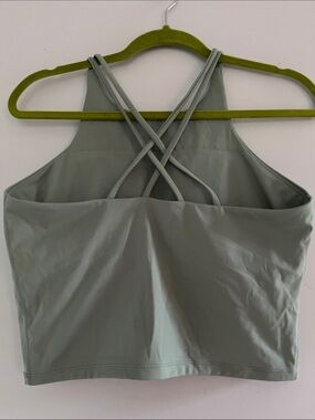 Crossback Crop Bralette in Sage Green